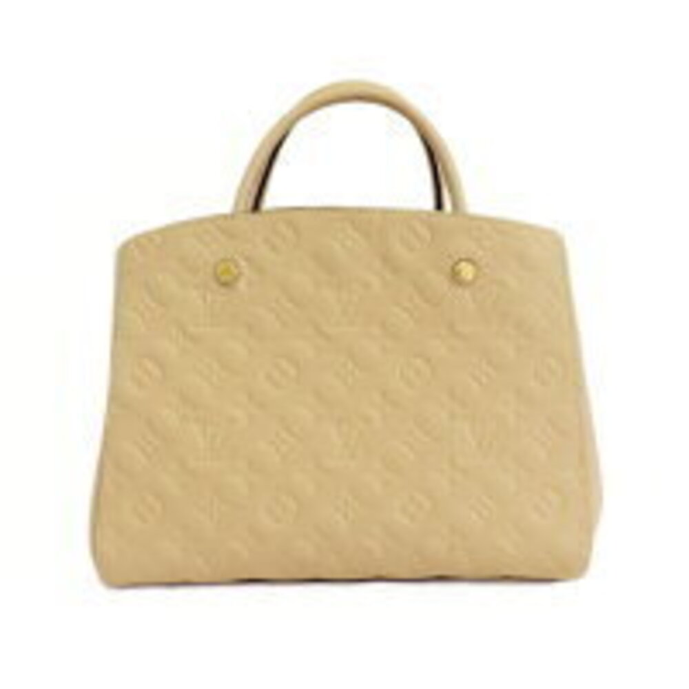 Louis Vuitton Monogram Empreinte Montaigne Dune Handbag Shoulder Beige